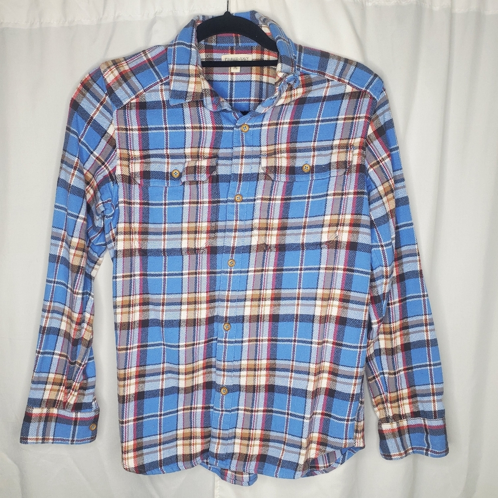 ♧ Tucker and Tate Blue Plaid Button Up Shirt Size XL (Youth 14/16)
